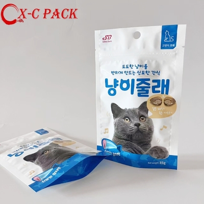 ซื้อ ขายปลีก การบรรจุอาหารสัตว์เลี้ยงพลาสติกที่กําหนดเอง อาหารว่าง แมว สุนัข กระเป๋าอาหารสัตว์เลี้ยงที่เปียก ยืนขึ้น กระเป๋าบรรจุด้วยซิป online manufacture