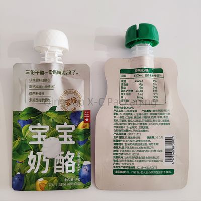 สูตรพิมพ์ Spout Liquid Stand Up Pockets กระเป๋าสะพายความร้อนยืดหยุ่น วัสดุอลูมิเนียม